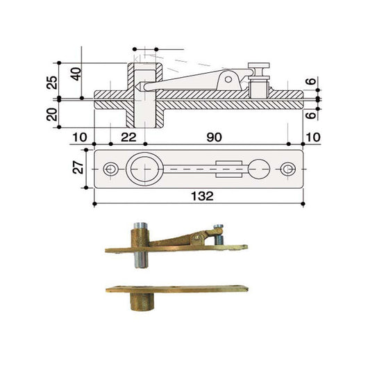 Braccio Chiudiporta 7100 Sup Ventola Ma0008 Mab