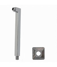 Braccio Doccia In Ottone Cromato Quadrato Per Soffione Con Rosone 30 Cm 59492         