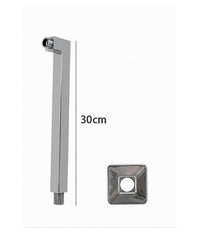 Braccio Doccia In Ottone Cromato Quadrato Per Soffione Con Rosone 30 Cm 59492         