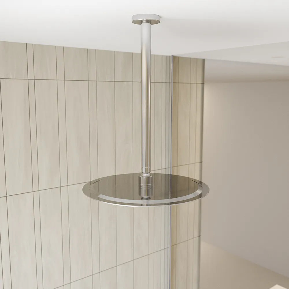 Braccio doccia a soffitto cromato 20 cm