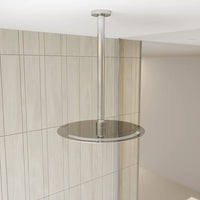 Braccio doccia a soffitto cromato 20 cm