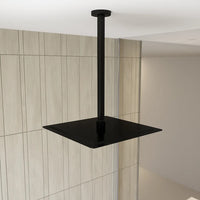 Braccio doccia a soffitto nero opaco 20 cm