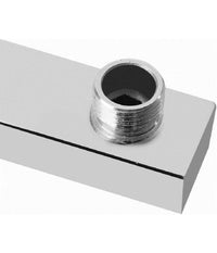 Braccio Per Soffione Doccia Quadrato In Ottone Cromato Completo Di Rosone 35cm         