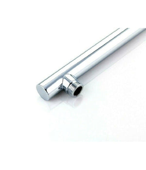 Braccio Per Soffione Doccia Tondo In Ottone Cromato Completo Di Rosone 40cm         