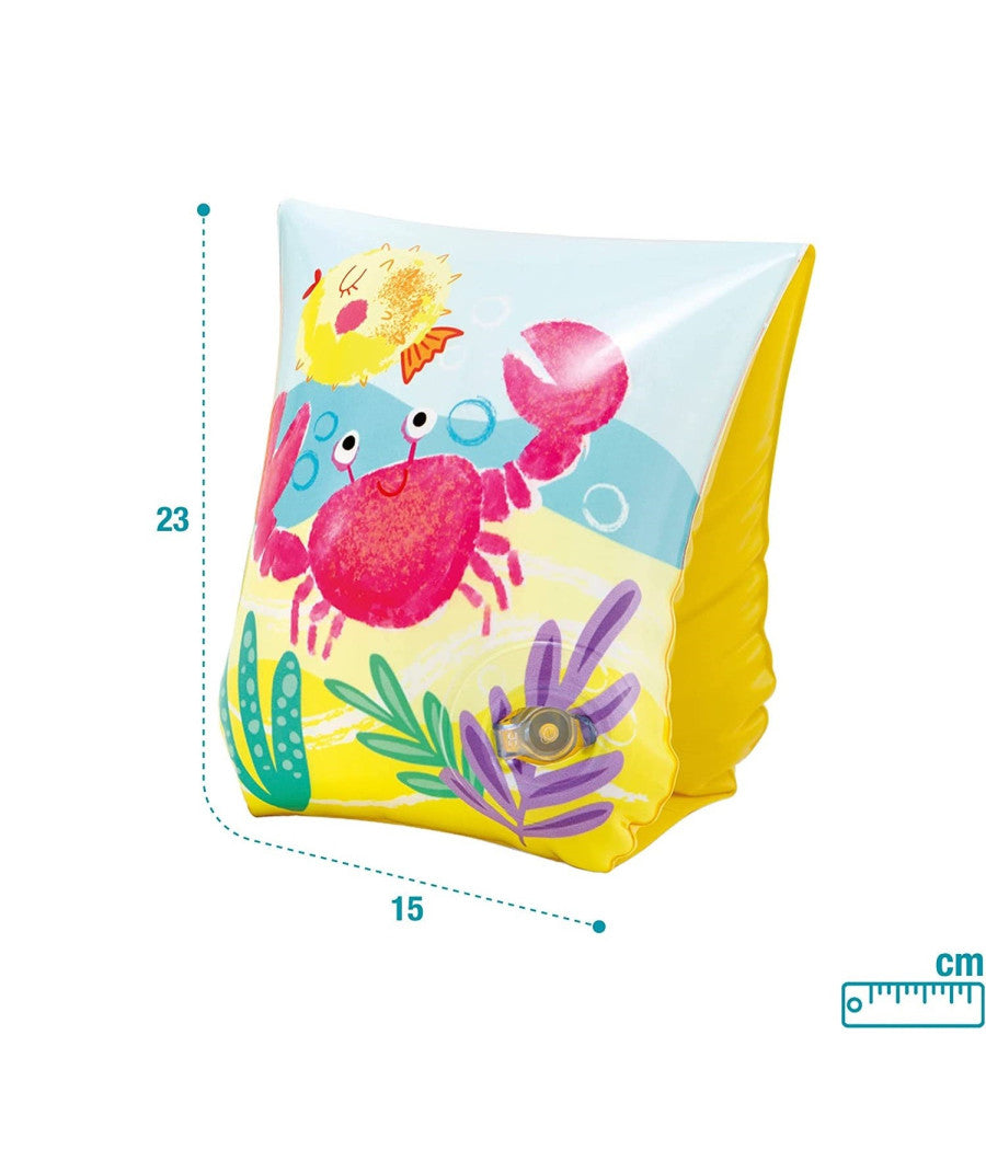 Braccioli Fun Fish 23 X 15 Cm Multicolore Bambini 3 - 6 Anni Piscina Mare 58652         