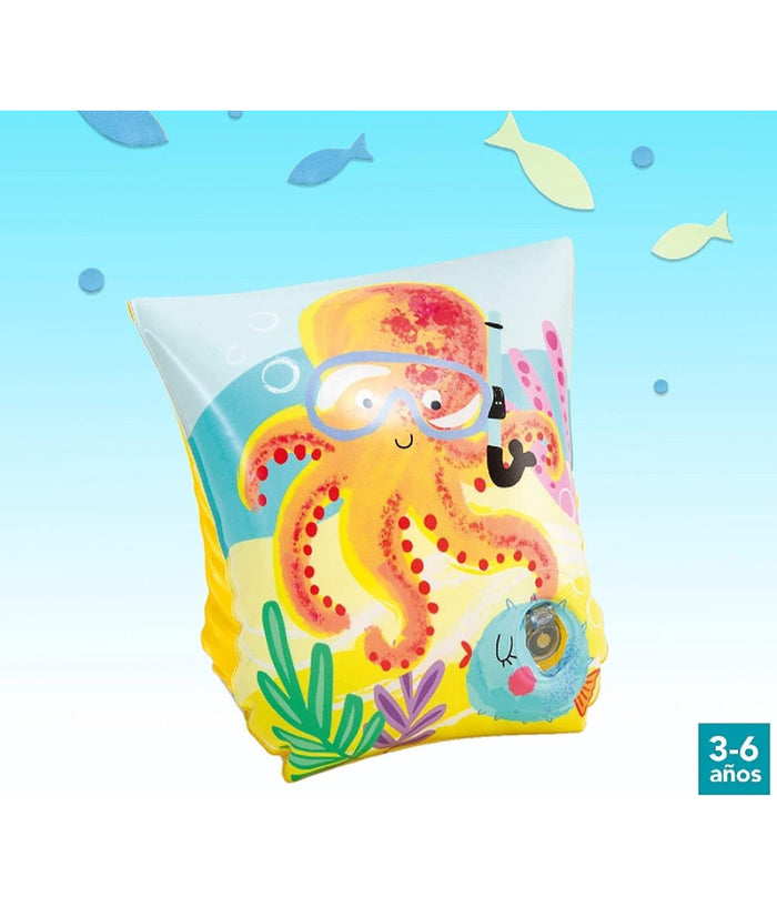 Braccioli Fun Fish 23 X 15 Cm Multicolore Bambini 3 - 6 Anni Piscina Mare 58652         