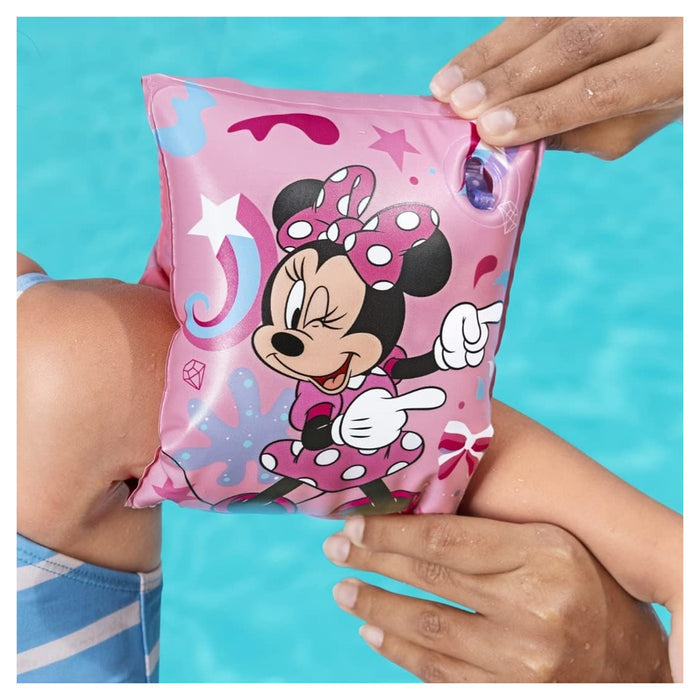Trade Shop - Braccioli Gonfiabili Minnie Valvole Sicurezza Accessori Mare Piscina 23x15cm 019968 -