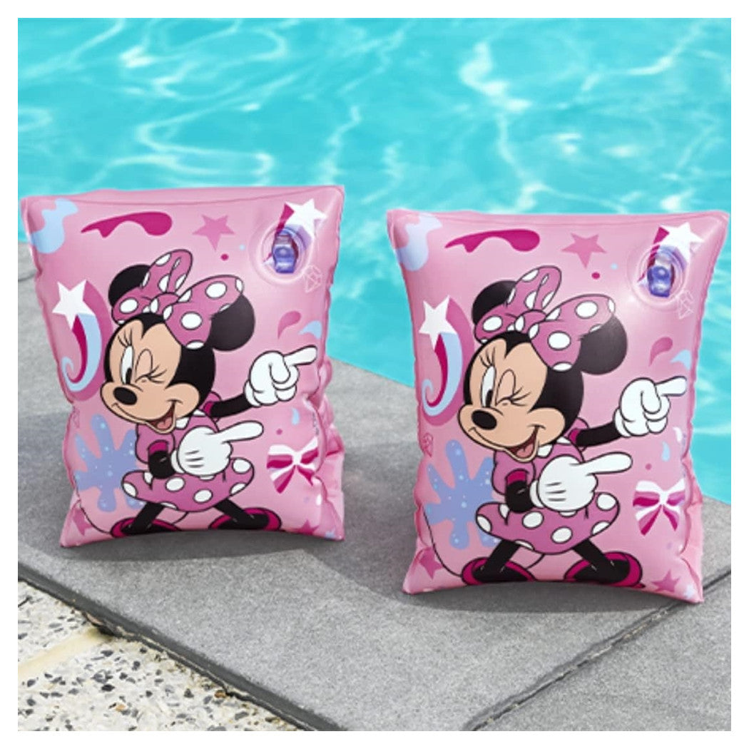 Trade Shop - Braccioli Gonfiabili Minnie Valvole Sicurezza Accessori Mare Piscina 23x15cm 019968 -
