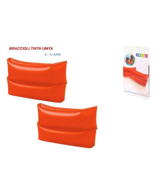 Braccioli Gonfiabili Per Bambini 6-12anni Piscina Mare Tinta Unita 25x17cm 59642         