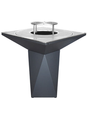 Braciere da giardino, Barbecue con foro per wok e griglia con gambe in acciaio - G1 grafite