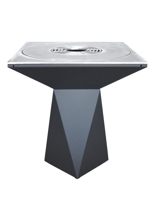 Braciere da giardino, Barbecue con griglia con foro per wok in acciaio - G1 grafite