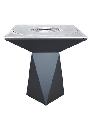 Braciere da giardino, Barbecue con griglia con foro per wok in acciaio - G1 grafite