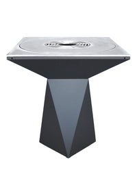 Braciere da giardino, Barbecue con foro per wok e griglia con gambe in acciaio - G1 grafite