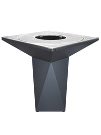 Braciere da giardino, Barbecue con foro per wok, griglia con gambe in acciaio e copertura protettiva - G1 grafite