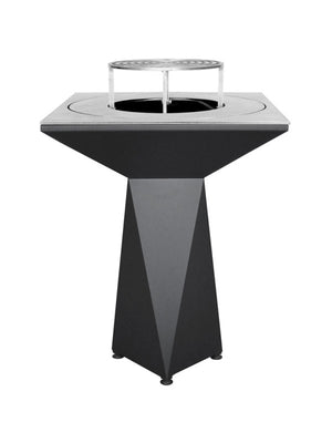 Braciere da giardino, Barbecue con foro per wok e griglia con gambe in acciaio - G1 Basic grafite