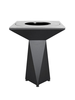 Braciere da giardino, Barbecue con foro per wok e griglia con gambe in acciaio - G1 Basic grafite