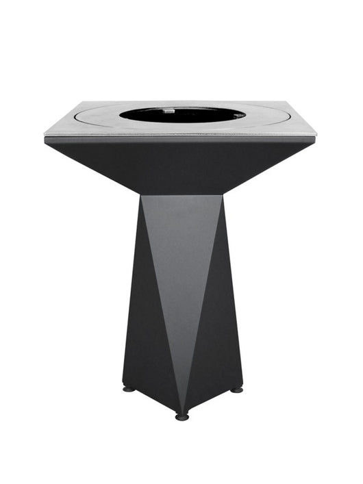 Braciere da giardino, Barbecue con foro per wok e griglia con gambe in acciaio - G1 Basic grafite