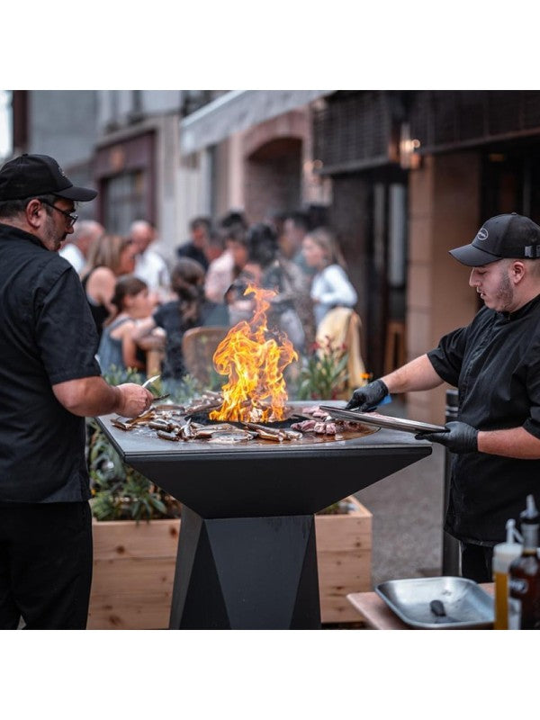 Braciere da giardino, Barbecue con foro per wok e copertura protettiva - G1 Basic grafite