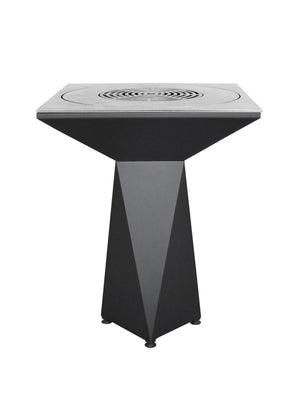 Braciere da giardino, Barbecue con foro per wok, griglia con gambe in acciaio e copertura protettiva - G1 Basic grafite