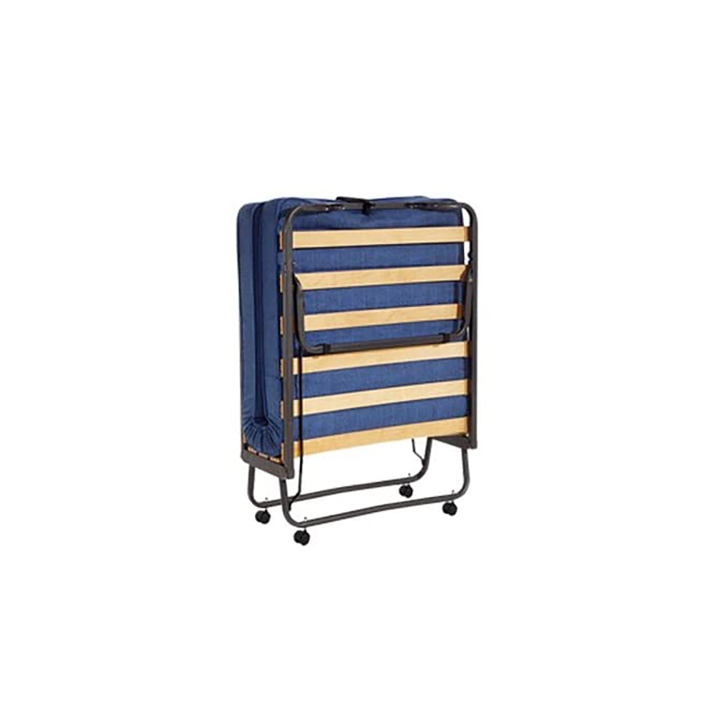 Brandina letto pieghevole salvaspazio rete con telaio in metallo e materassino waterfoam H10 con ruote - Comprarredo