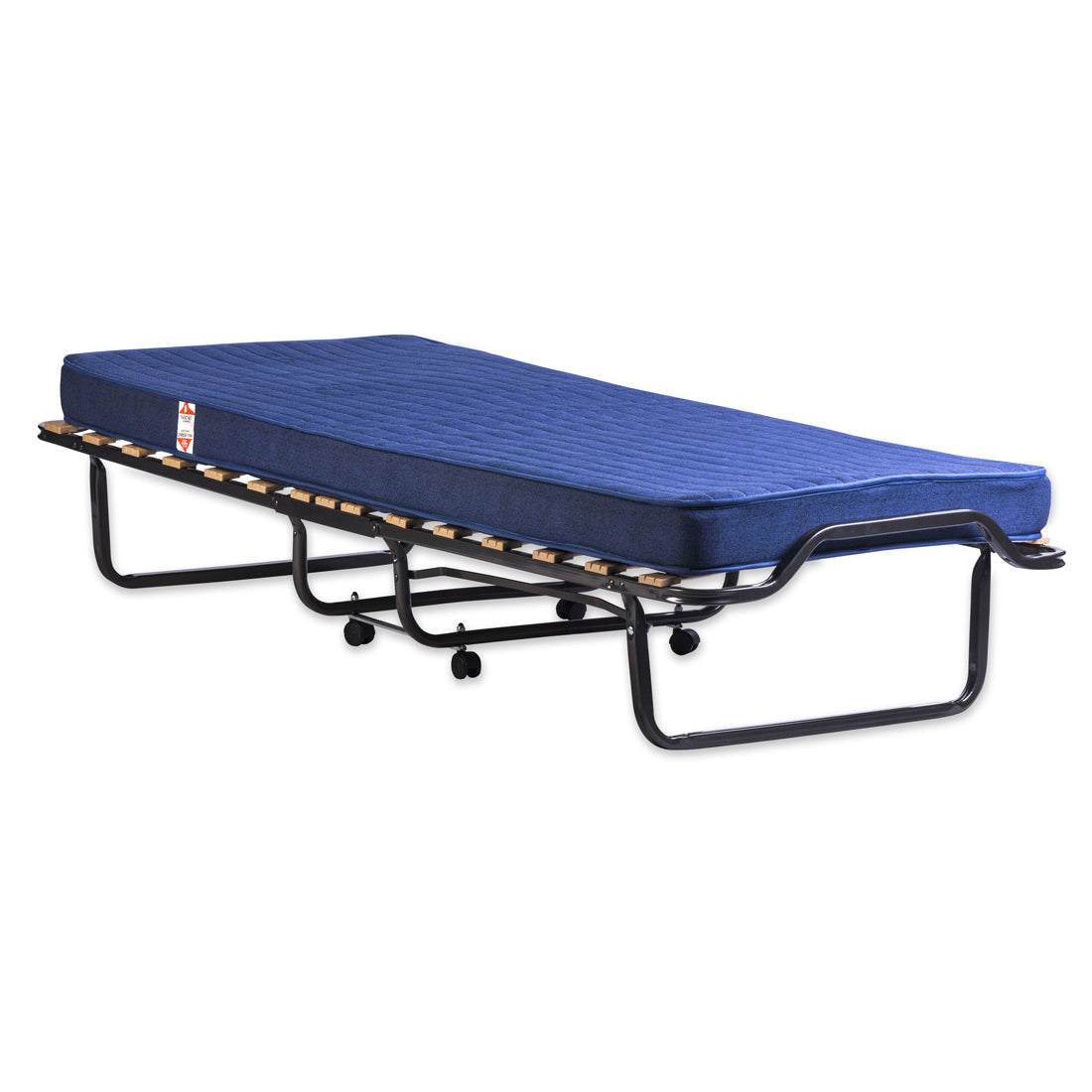 Brandina letto pieghevole salvaspazio rete con telaio in metallo e materassino waterfoam H10 con ruote - Comprarredo