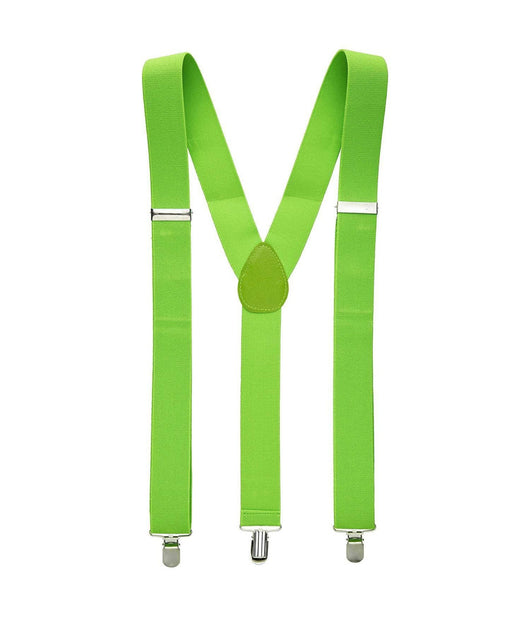 Bretelle Elasticizzate Tinta Unita Uomo Donna Cinghia Regolabile Verdi         