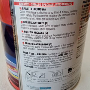 Brilltix 750ml smalto lucido base solvente colore caffè diretto su ruggine