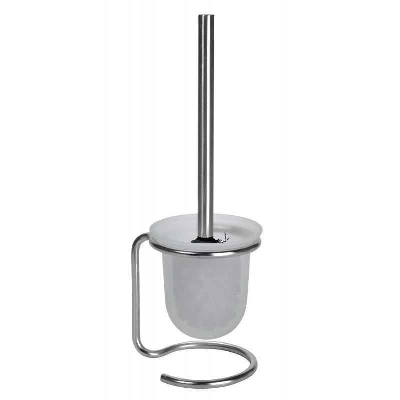 Scopino in vetro su supporto nero spazzolato OMEGA 11x40x13 cm