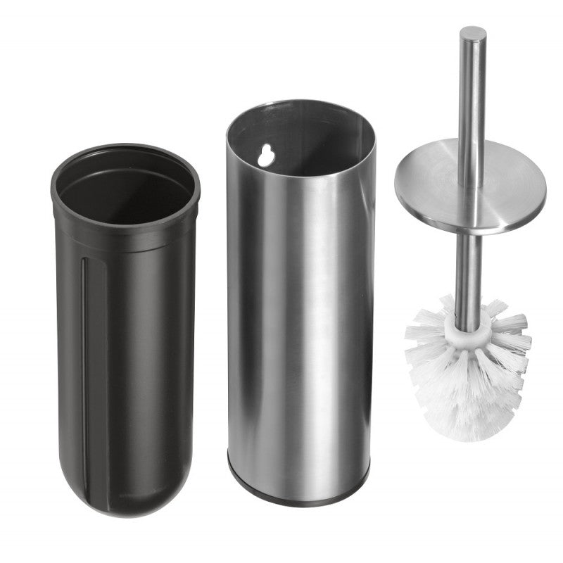 Scopino NEO in acciaio bianco con coperchio 39x10,5x Ø9cm