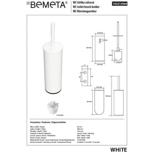 Scopino da parete BIANCO in ottone bianco 38 cm