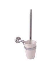 MORAVA Scopino per WC in ceramica retrò 6,5x 36,8 cm, spazzola bianca