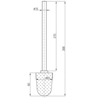 MORAVA Scopino per WC in ceramica retrò 6,5x 36,8 cm, spazzola bianca