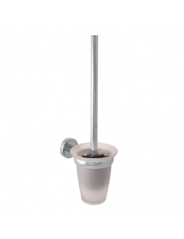 Scopino WC a parete COLORADO in vetro e ottone cromato 40cm