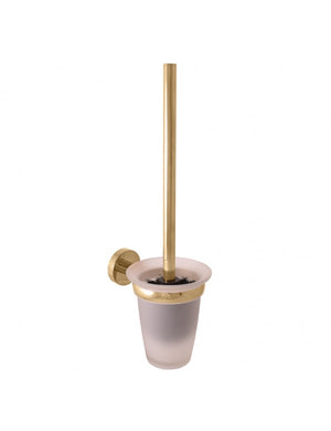 Scopino WC a parete COLORADO in vetro e ottone dorato 40 cm