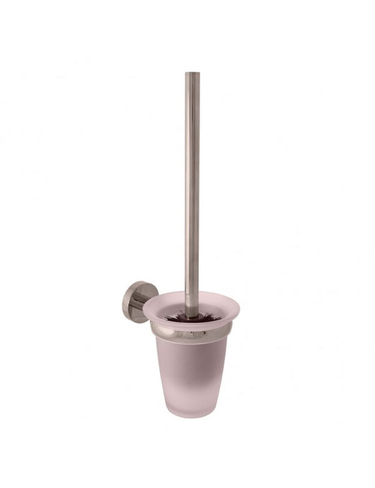 Scopino WC a parete COLORADO in vetro e metallo lucido ottone grigio 40cm