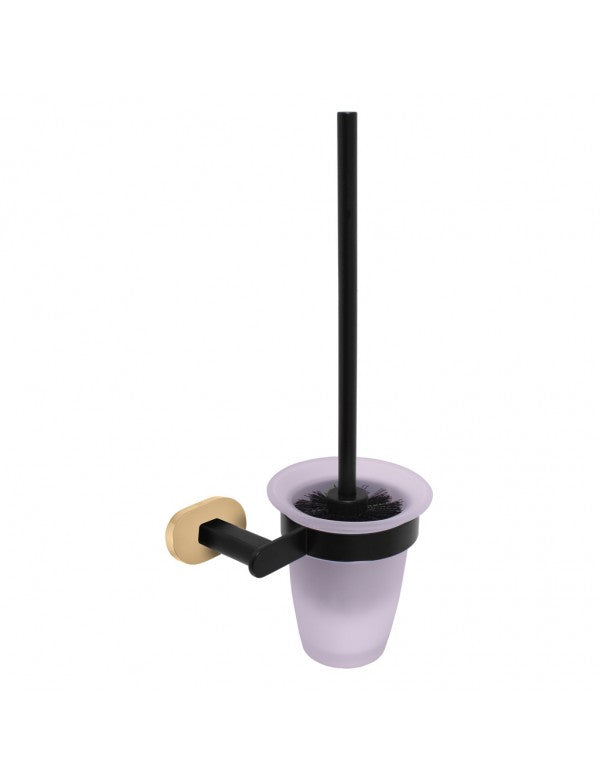 Scopino da parete YUKON in vetro e ottone oro nero 40 cm