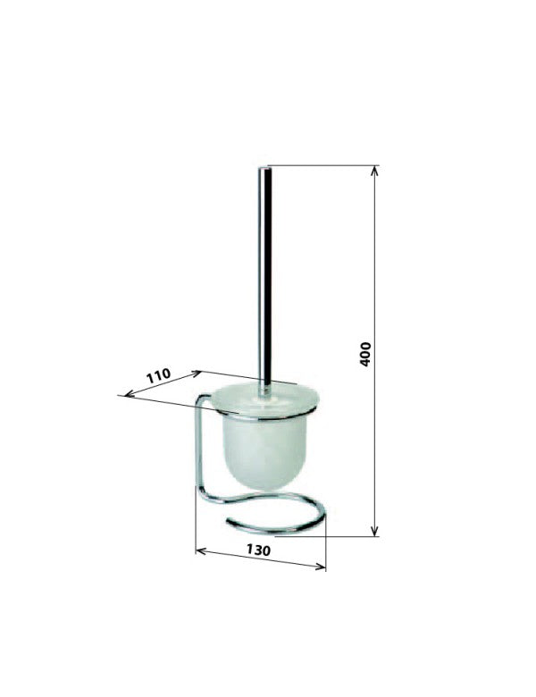 Scopino NEO bianco, tazza in vetro 40x11x13cm