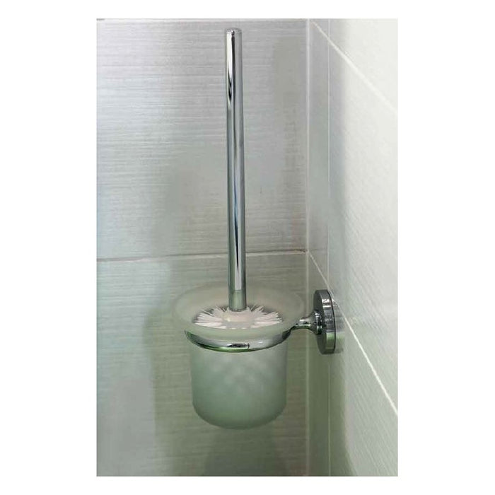 Scopino da parete ALFA in zinco, tazza in vetro, 39x14x11,5cm