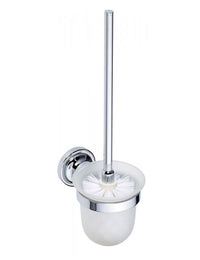 Scopino RETRO in ottone cromato, tazza in vetro 11x36x15 cm