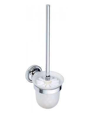 Scopino RETRO in ottone cromato, tazza in vetro 11x36x15 cm