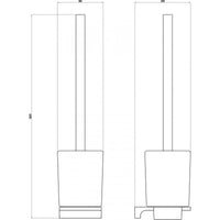 Scopino a muro NIL in ottone cromato e vetro H.36,5 cm
