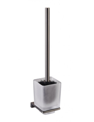 Scopino a parete NIL in metallo grigio ottone e vetro H.36,5 cm