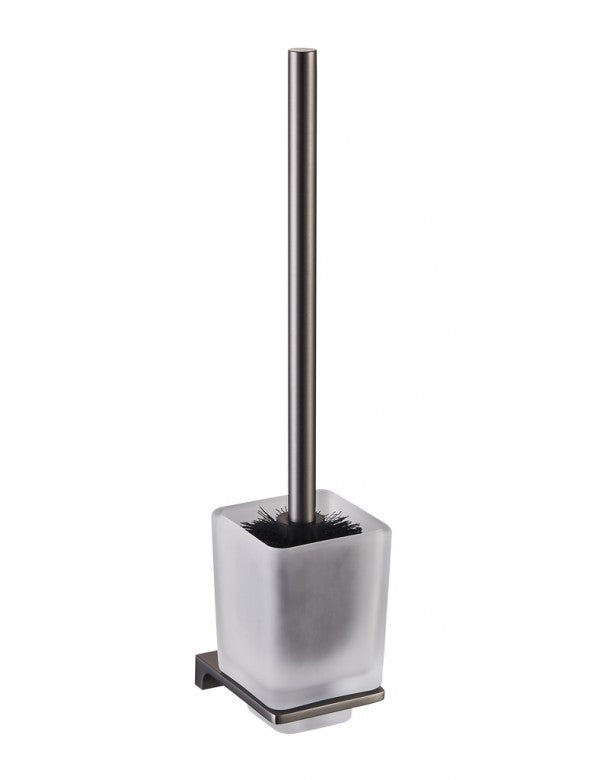 Scopino a parete NIL in metallo grigio ottone e vetro H.36,5 cm