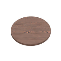 Artù - Ripiano per tavolo da pranzo rotondo ⌀ 120 cm in legno laminato, colore legno scuro