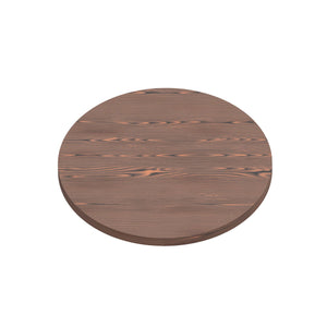 Artù - Ripiano per tavolo da pranzo rotondo ⌀ 120 cm in legno laminato, colore legno scuro