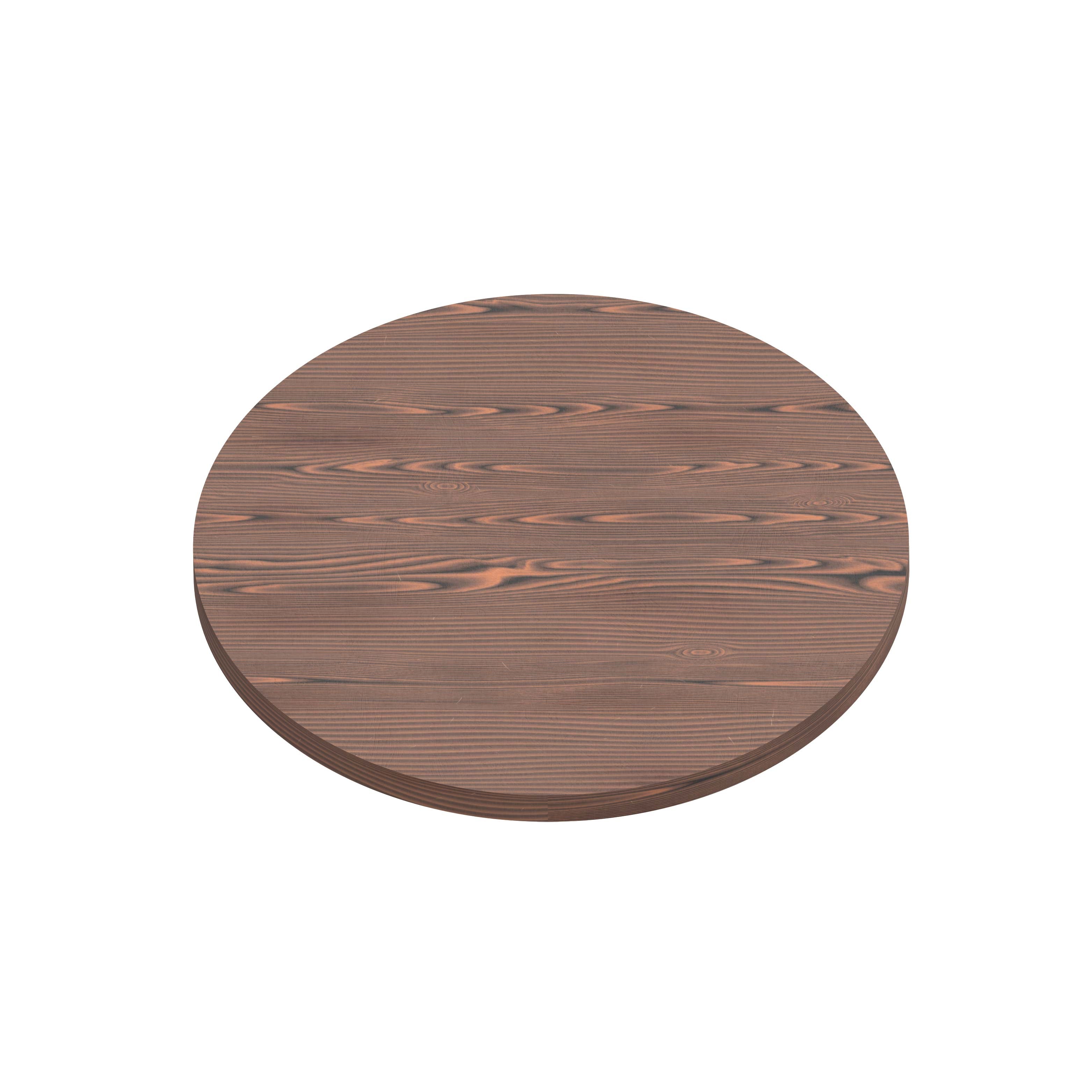 Artù - Ripiano per tavolo da pranzo rotondo ⌀ 120 cm in legno laminato, colore legno scuro