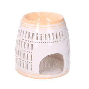 Bruciaessenze ceramica arancione tondo cmÃ¸12,6h12,6