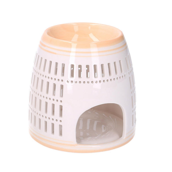 Bruciaessenze ceramica arancione tondo cmÃ¸12,6h12,6