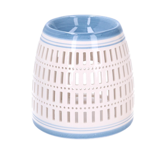Bruciaessenze ceramica blu tondo cmÃ¸12,6h12,6