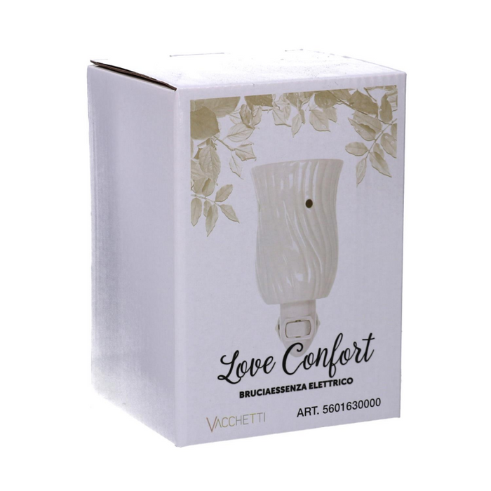 Bruciaessenze plug ceramica bianco cm9,8x7,5h13,8